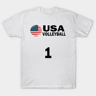 USA Volleyball #1 T-shirt Design T-Shirt